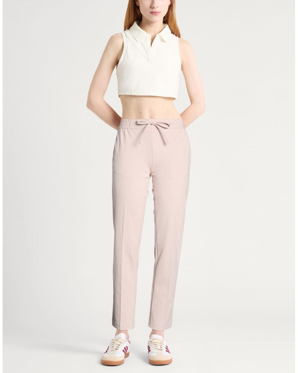Circolo 1901 Pink Pants Cotton, Elastane