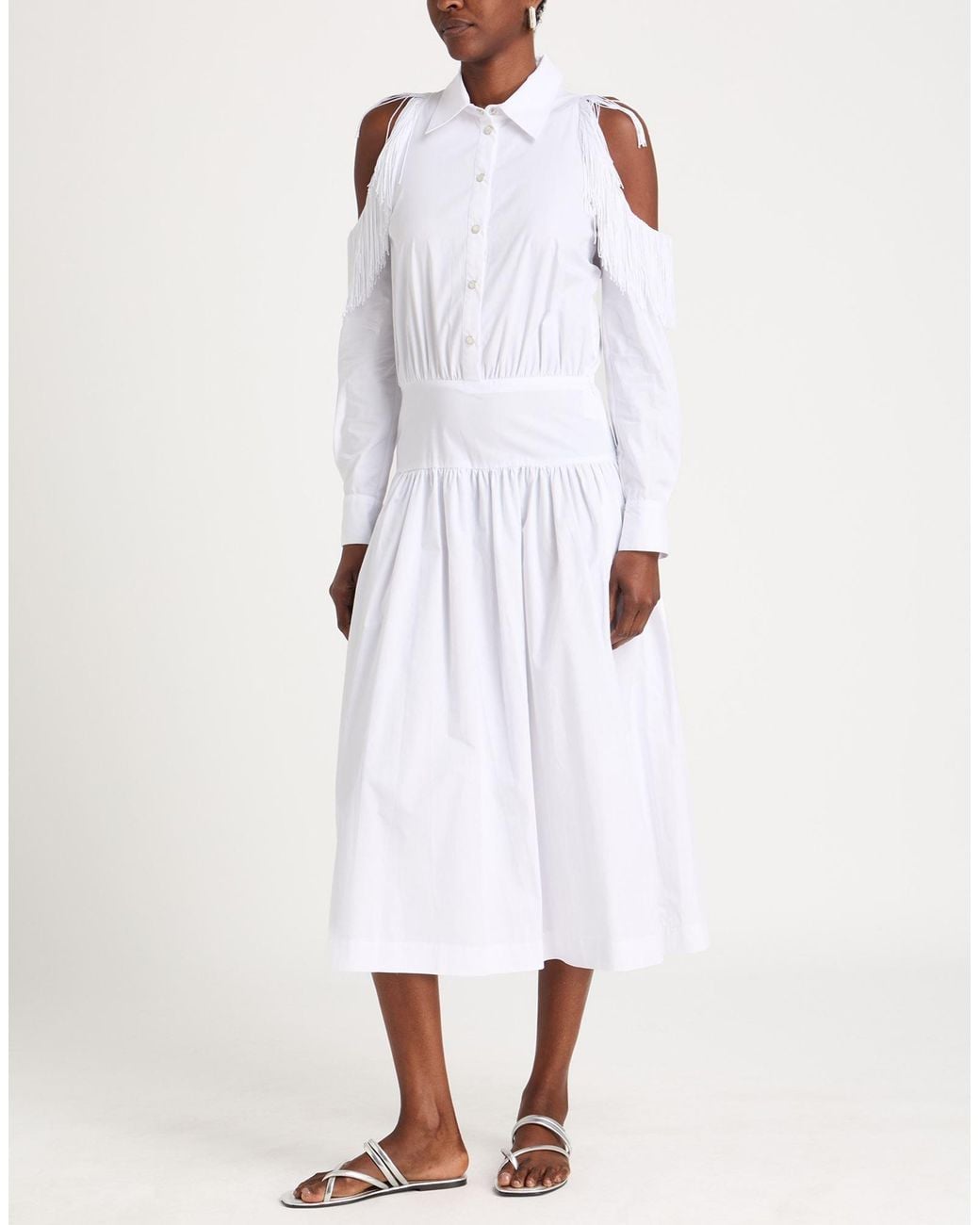 Pinko White Midi Dresses