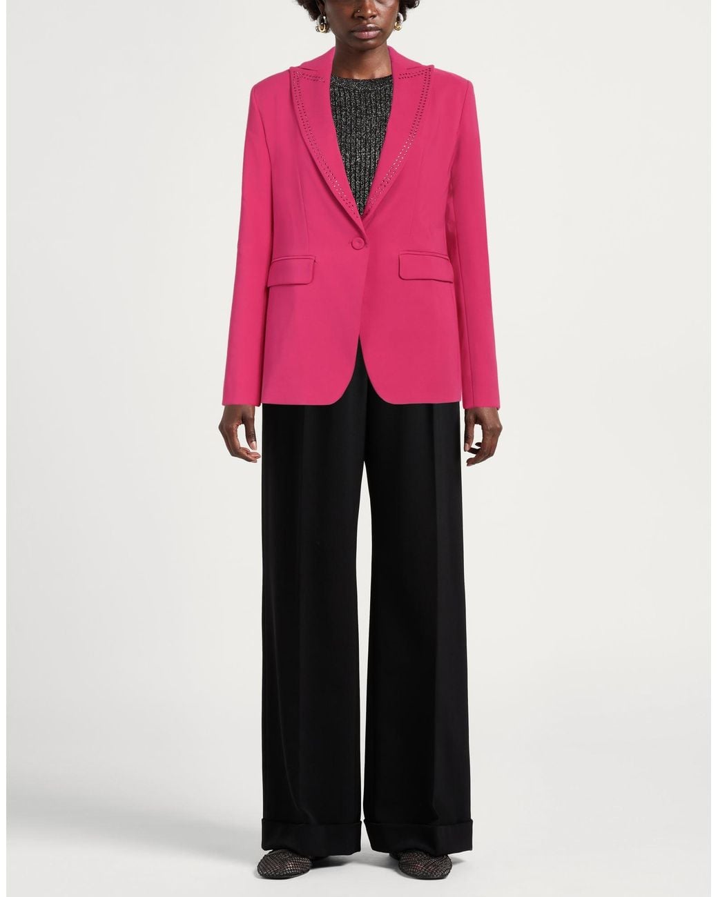 Relish Pink Fuchsia Blazer Polyester, Elastane
