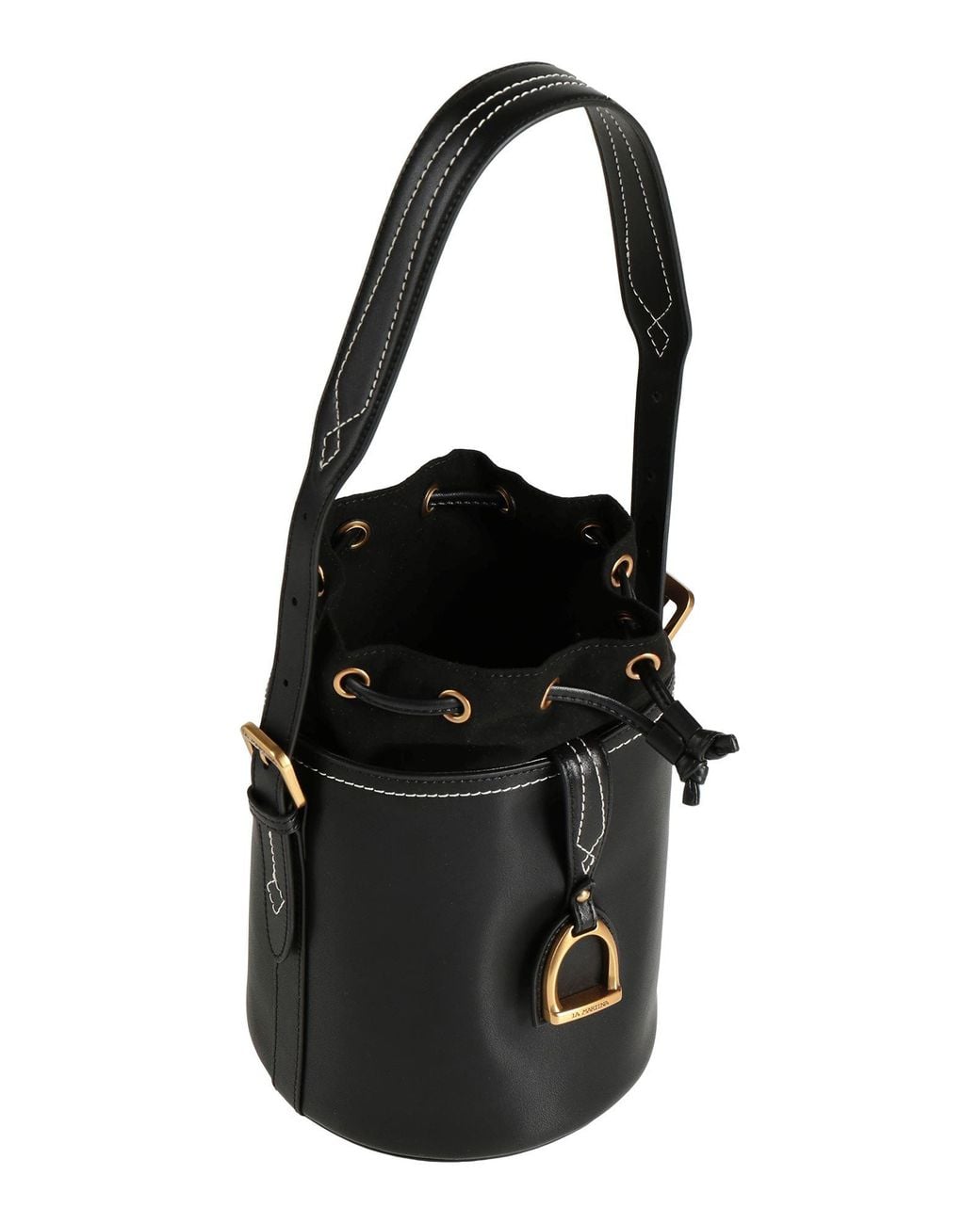 La Martina Black Shoulder Bag Leather