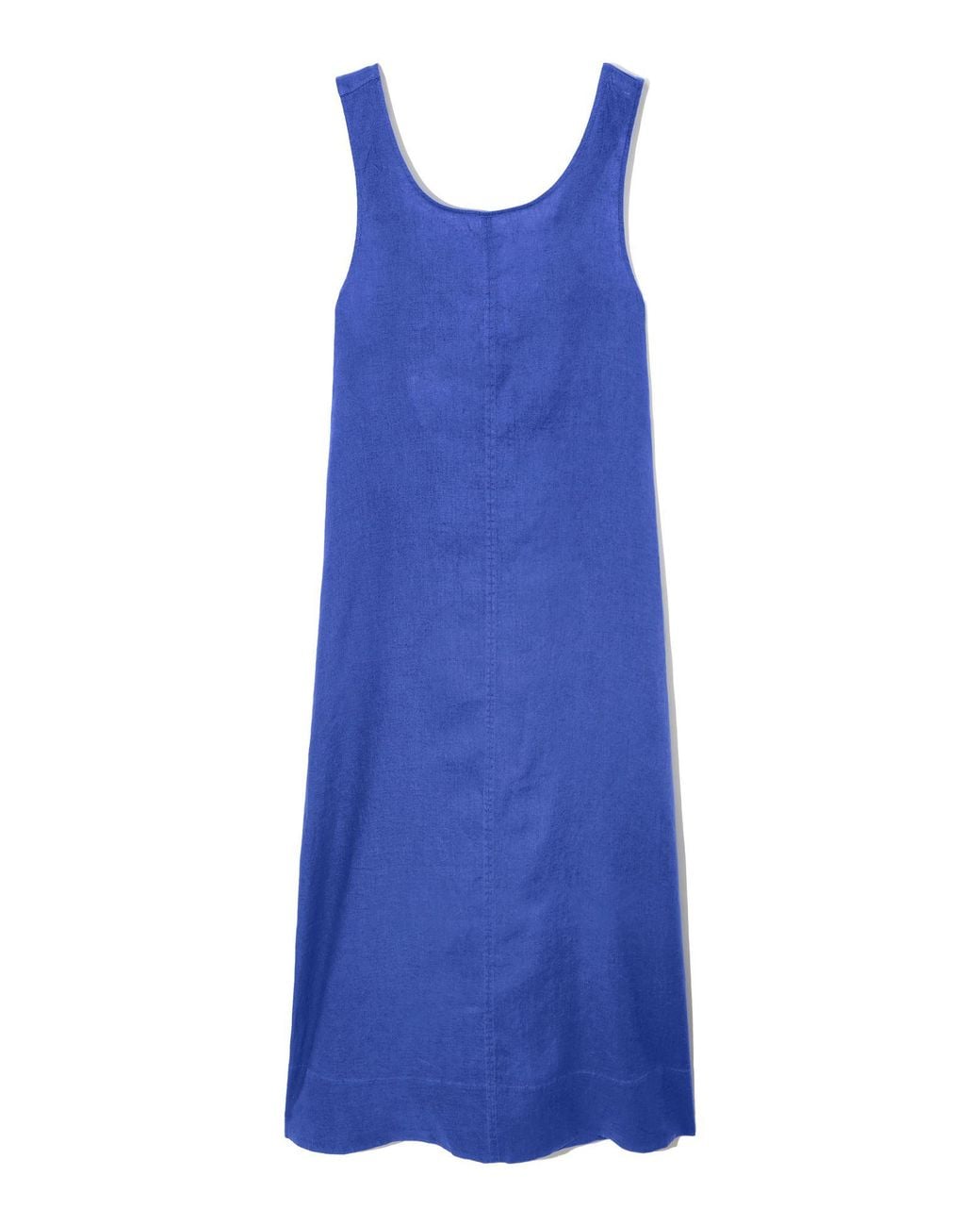 knee length dresses for ladies Maxi Linen Dress Agra in Teal Blue