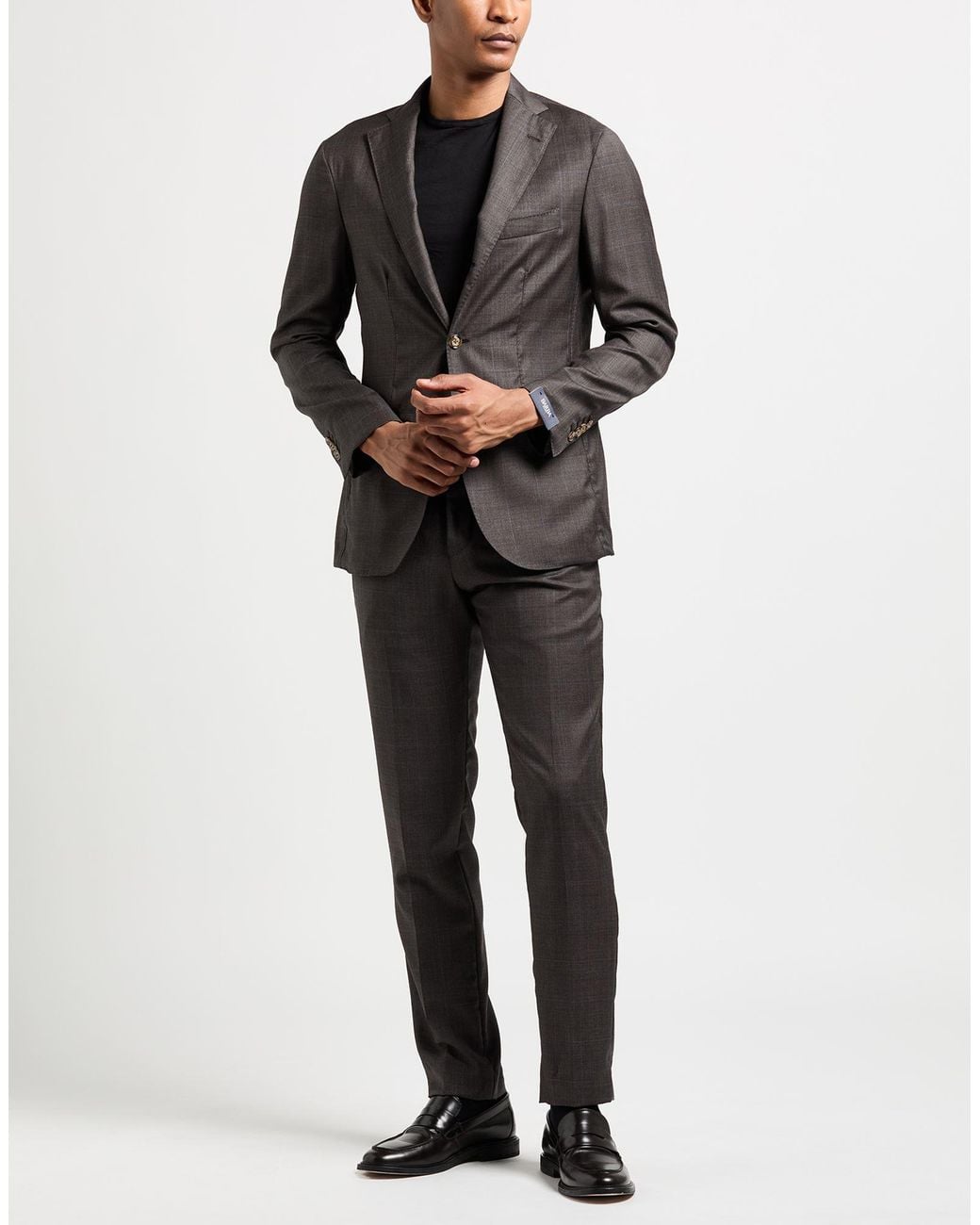 Barba Napoli Gray Suit Virgin Wool for men