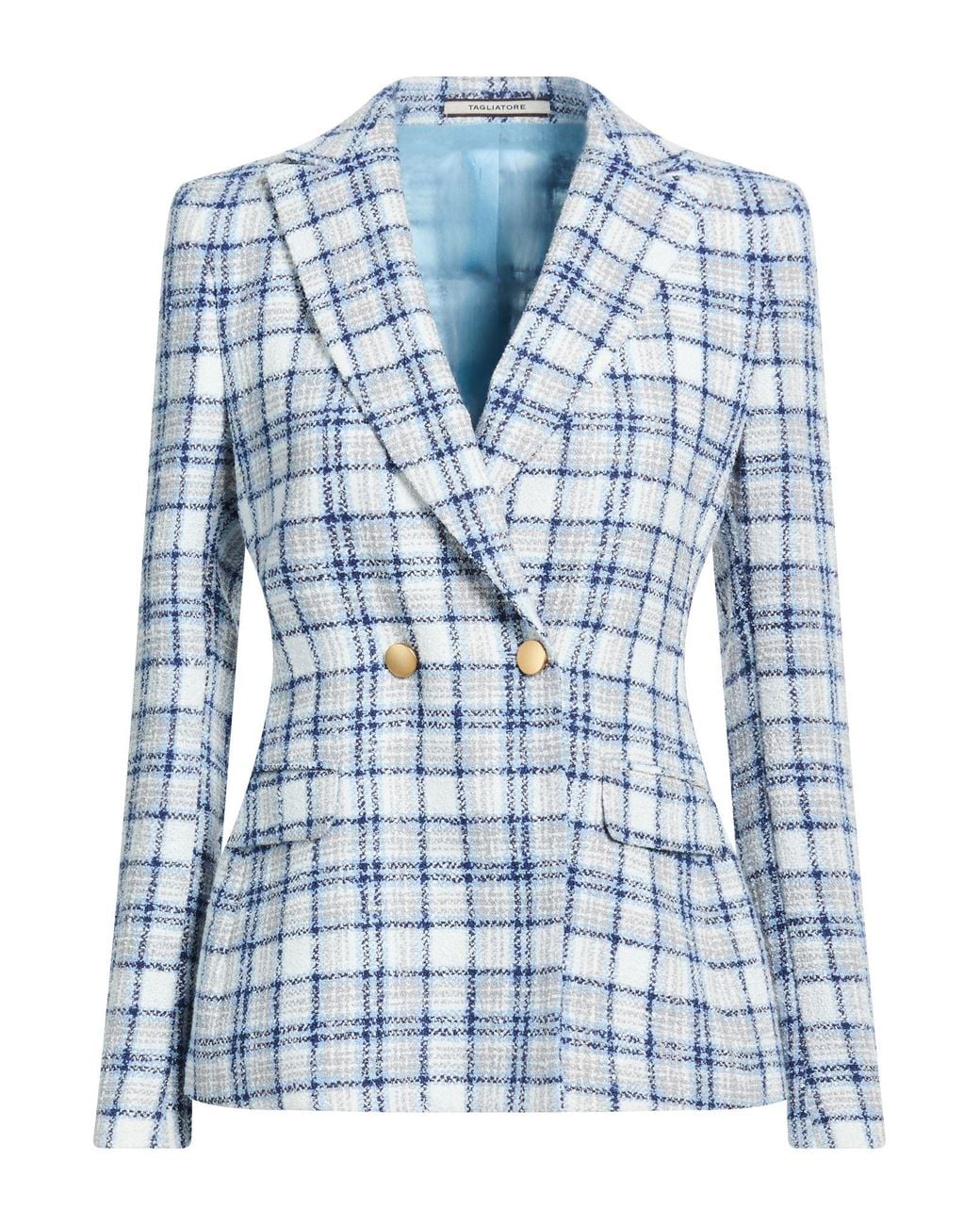 Tagliatore 0205 Blue Blazer Polyester, Linen