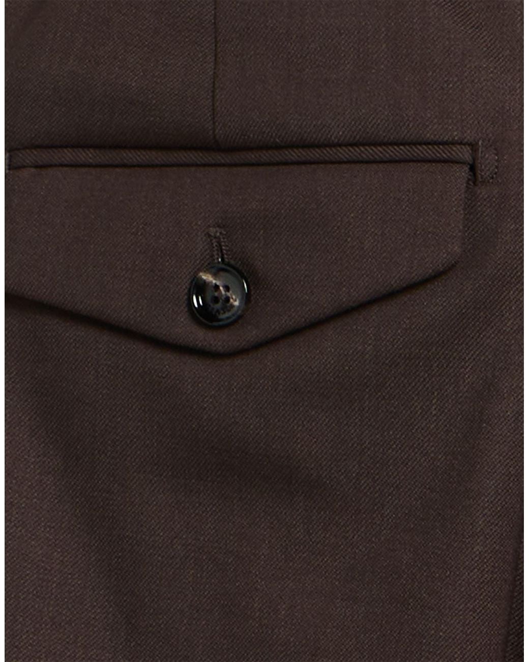 BE ABLE Brown Pants Wool, Polyester, Elastane for men