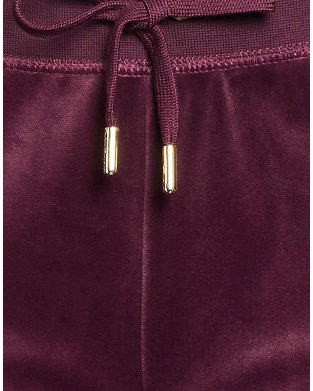 Juicy Couture Purple Pants Polyester, Elastane