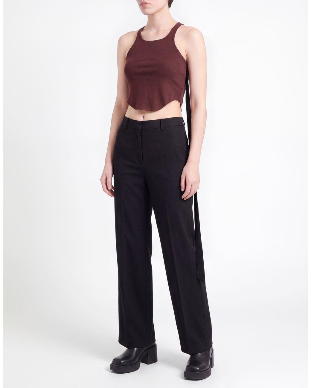 Rick Owens Red Burgundy Top Cotton