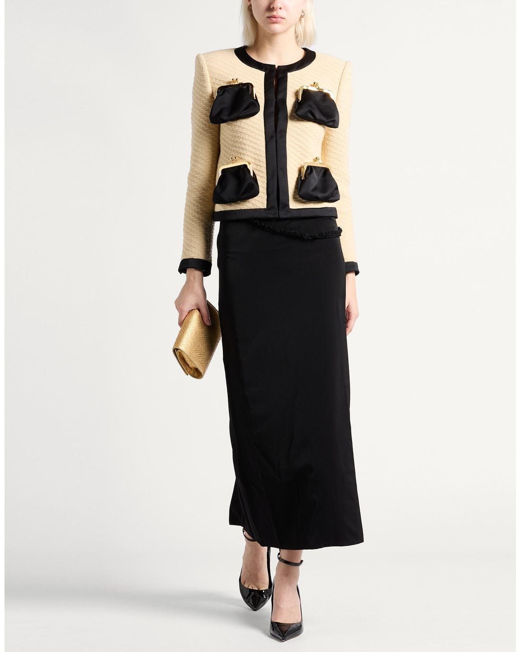 Moschino Black Jacket Virgin Wool, Polyamide