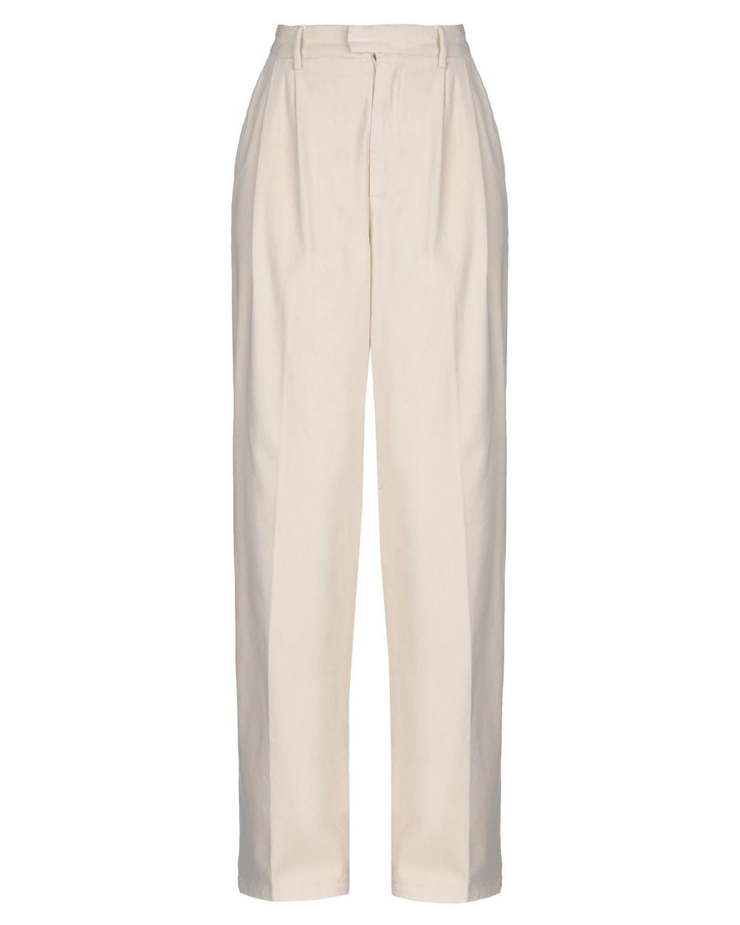 Roy Rogers White Ivory Pants Cotton, Polyester, Elastane