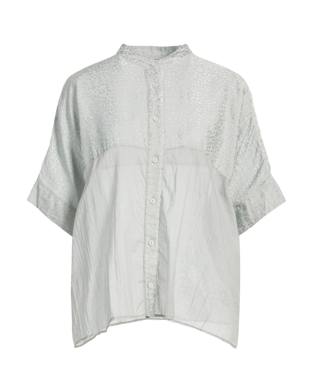 European Culture Gray Light Shirt Cotton, Viscose