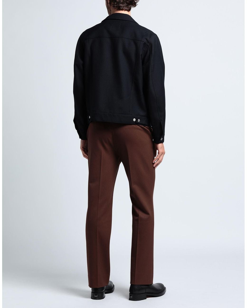 Sandro Black Wool-blend Twill Jacket for men