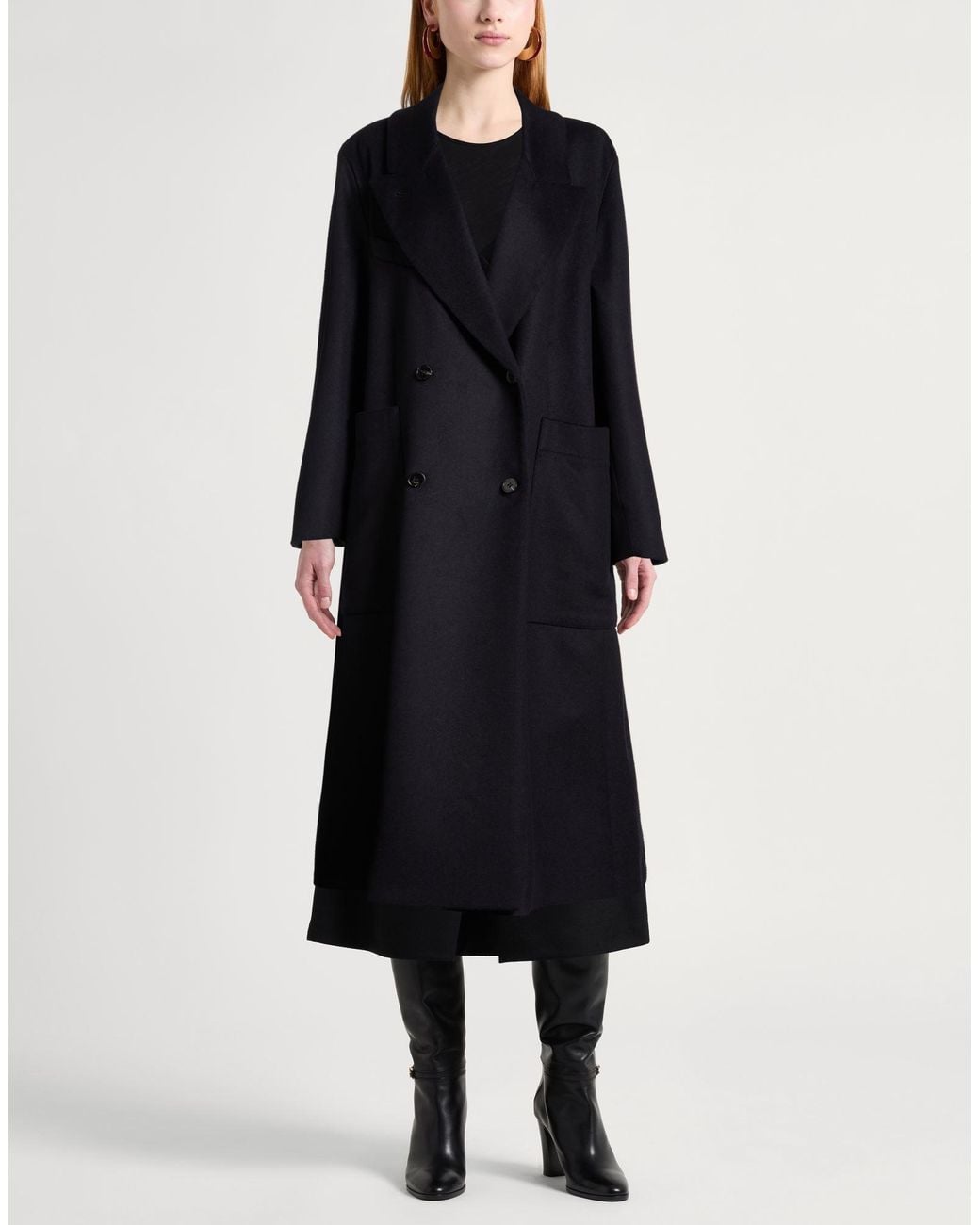 Paltò Black Guardaroba Midnight Coat Virgin Wool, Nylon, Cashmere