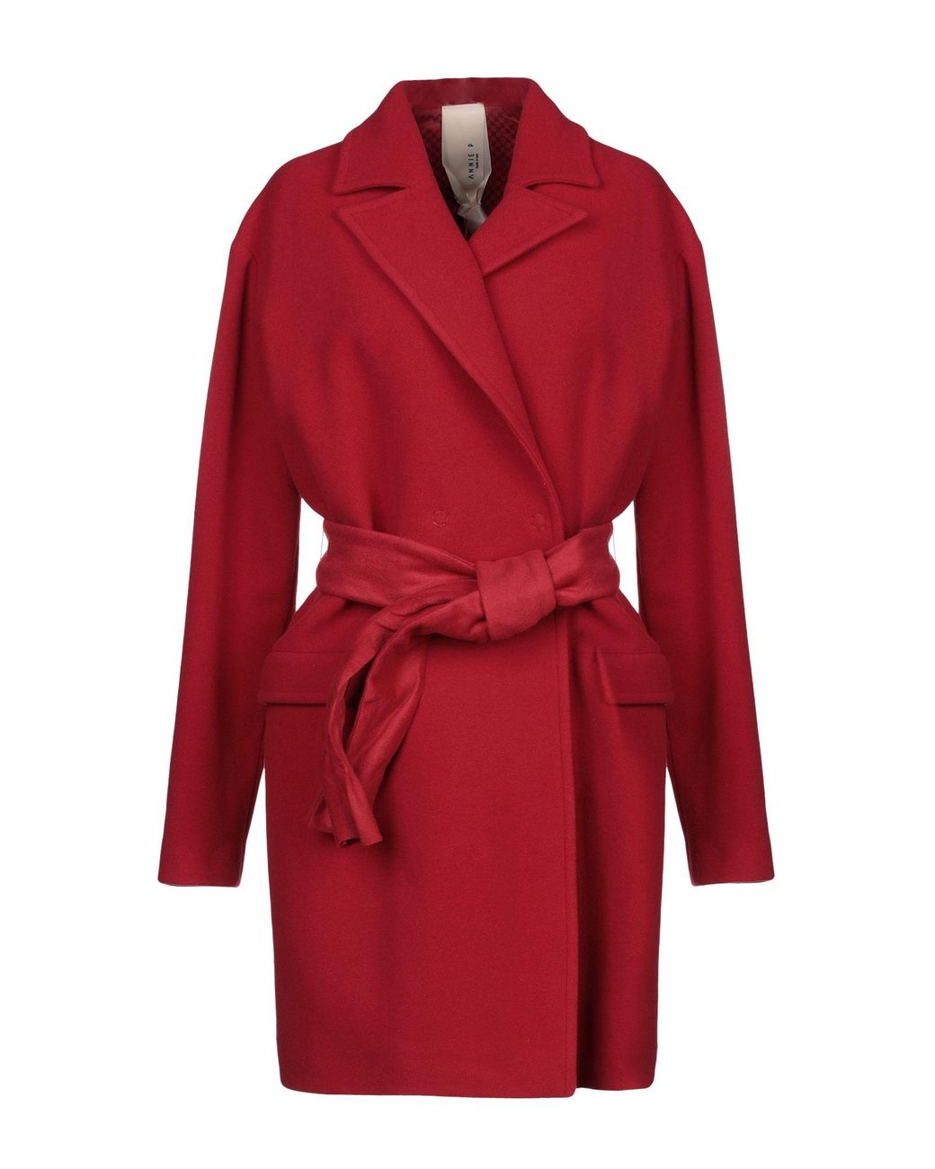 Annie P Wool Coat in Red - Save 2% - Lyst