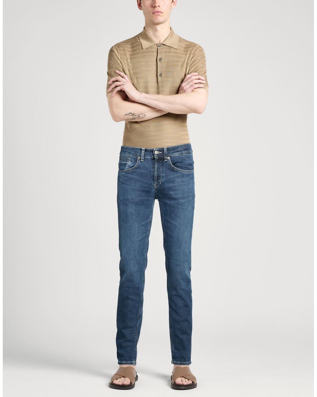 Dondup Blue Jeans Organic Cotton, Recycled Elastane for men