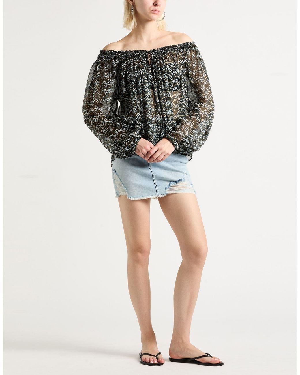 Isabel Marant Gray Top Viscose