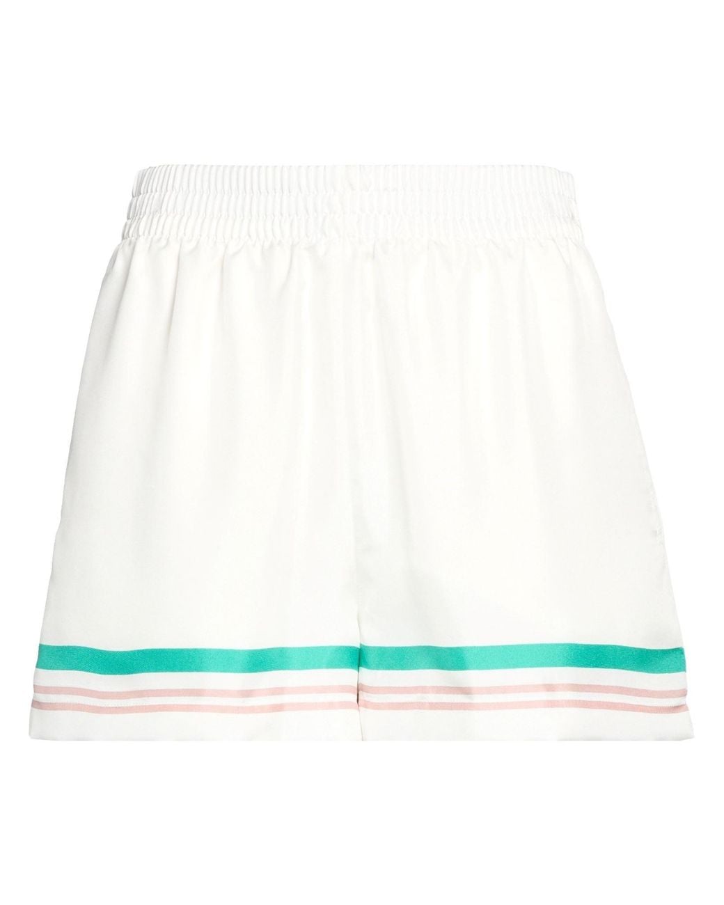 Casablanca White Shorts & Bermuda Shorts Silk
