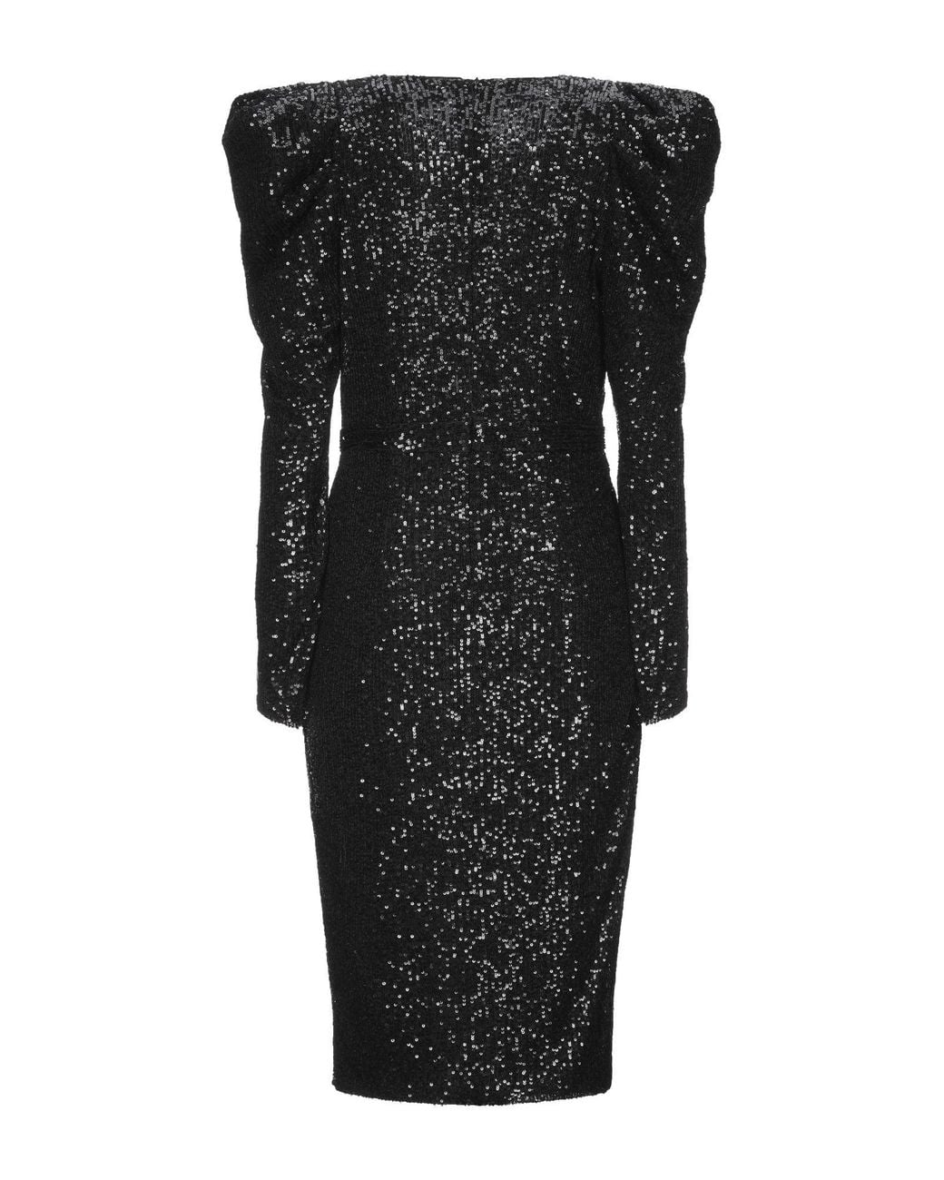 ACTUALEE Black Midi Dress Polyester