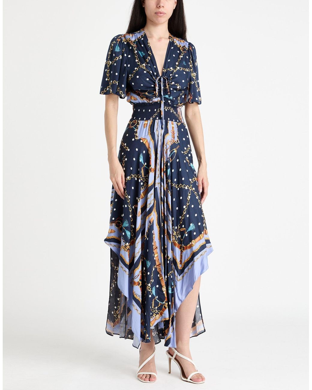 Maje Blue Maxi Dress Viscose
