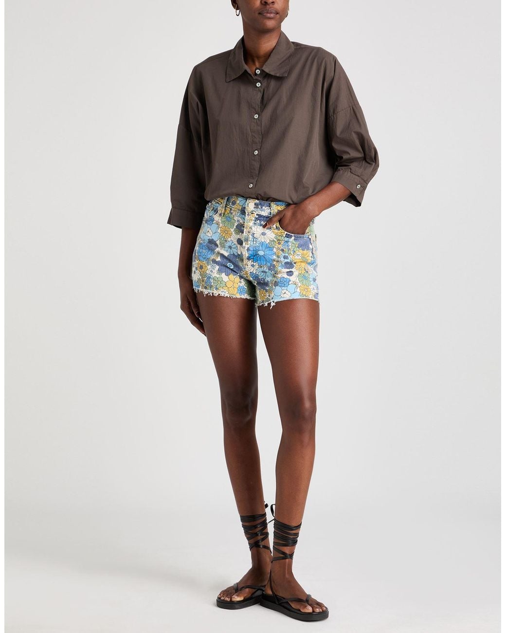 Mother Blue Denim Shorts