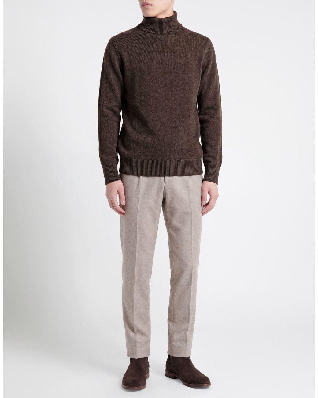 Aragona Brown Turtleneck for men