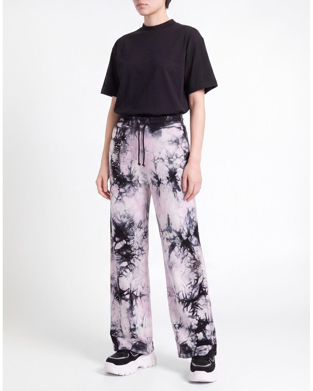 DES_PHEMMES Purple Lilac Pants Cotton