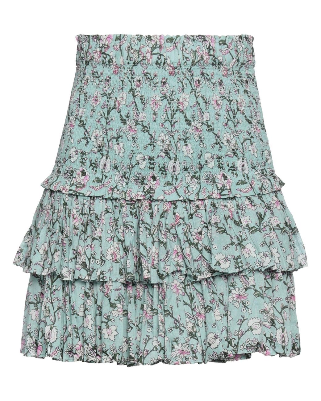 Isabel Marant Blue High-Waisted Floral Print Skirt