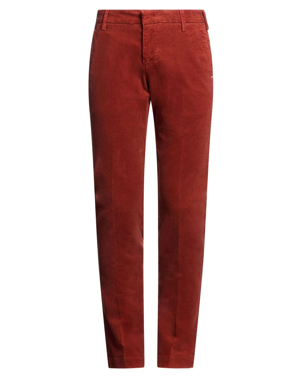 Entre Amis Red Pants Cotton, Elastane for men