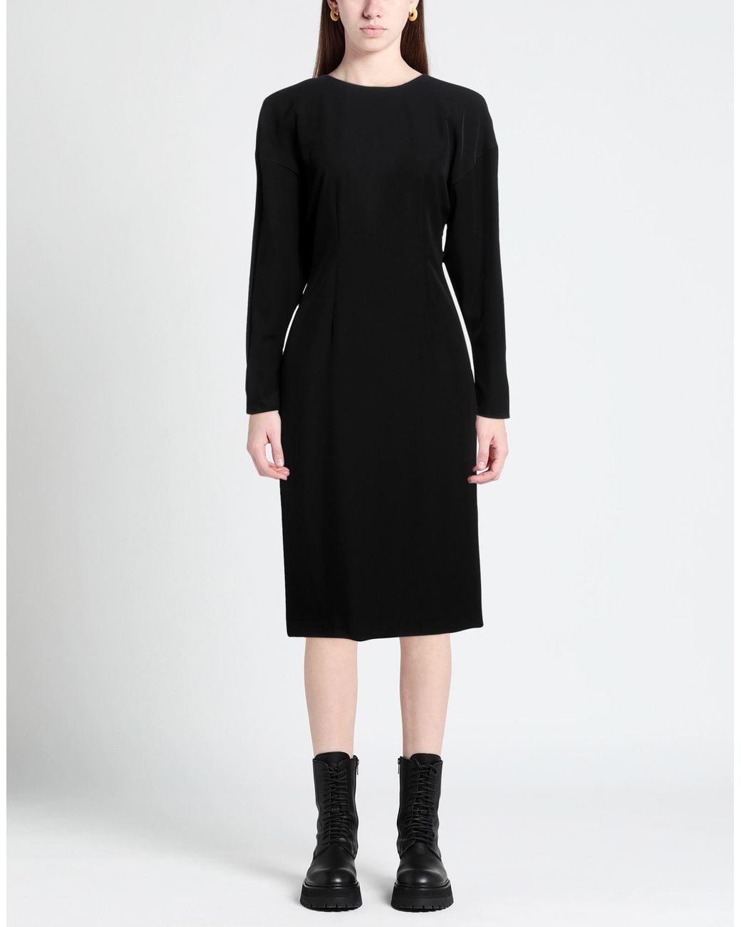 Suoli Black Midi Dress
