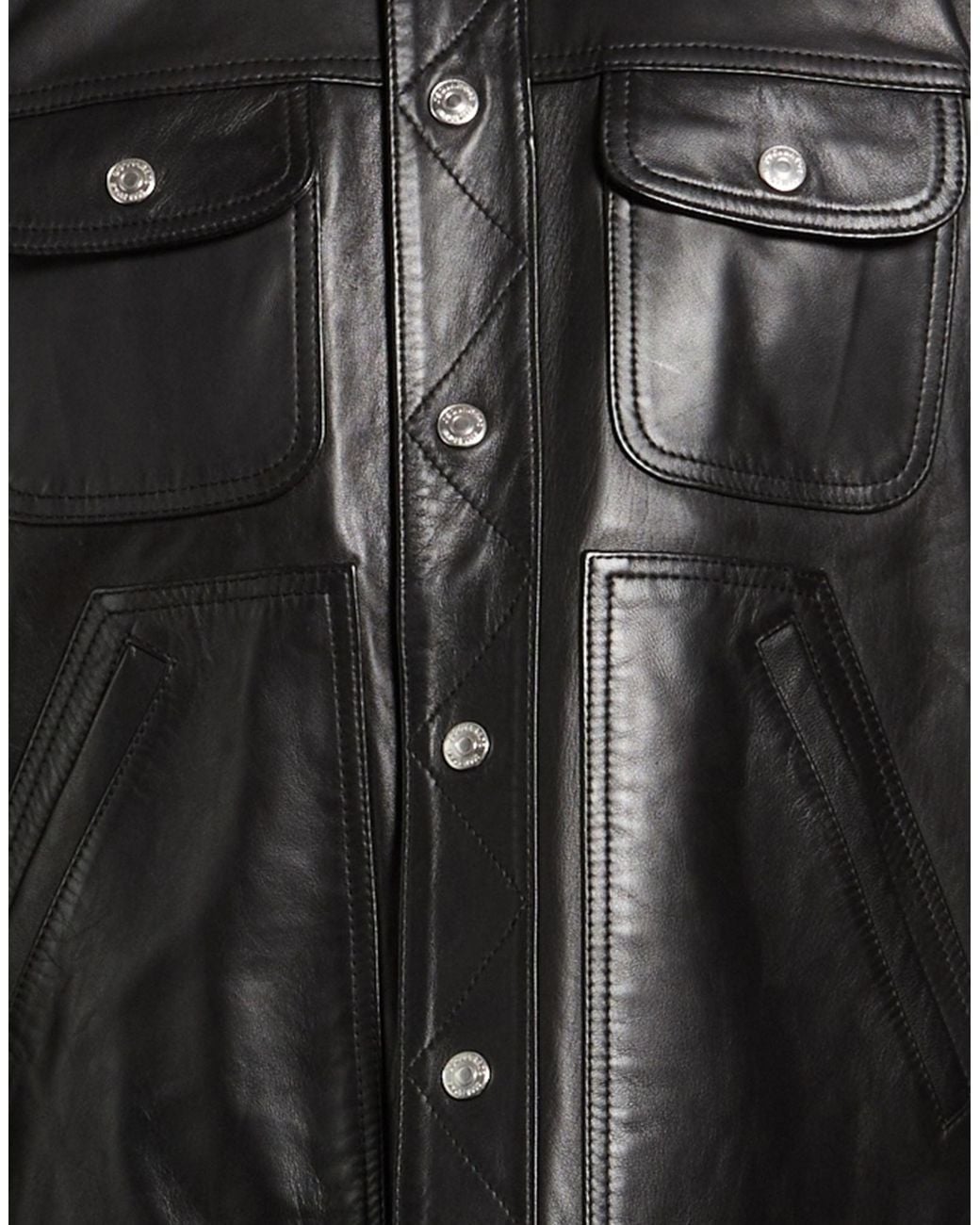 DSquared² Black Jacket Ovine Leather for men