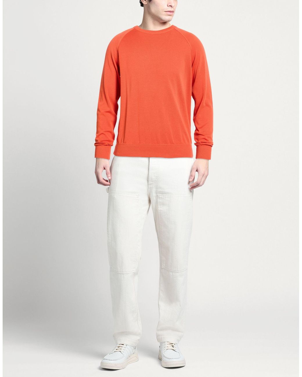 FILIPPO DE LAURENTIIS Orange Sweaters for men