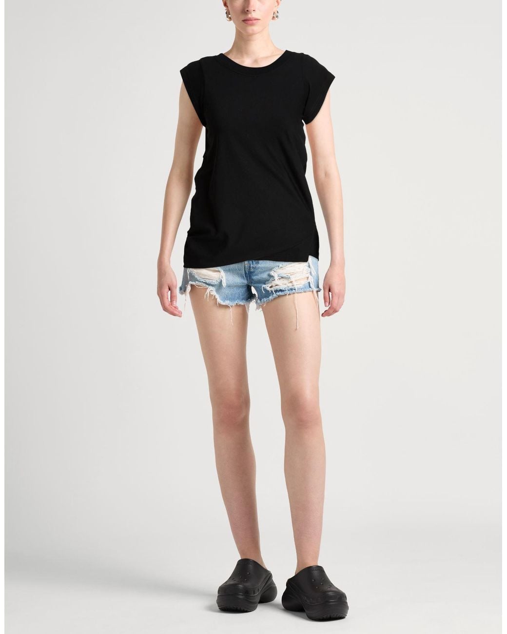 Courreges Black T-Shirt Cotton