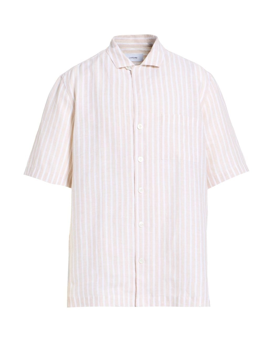 Lardini White Shirt Linen for men