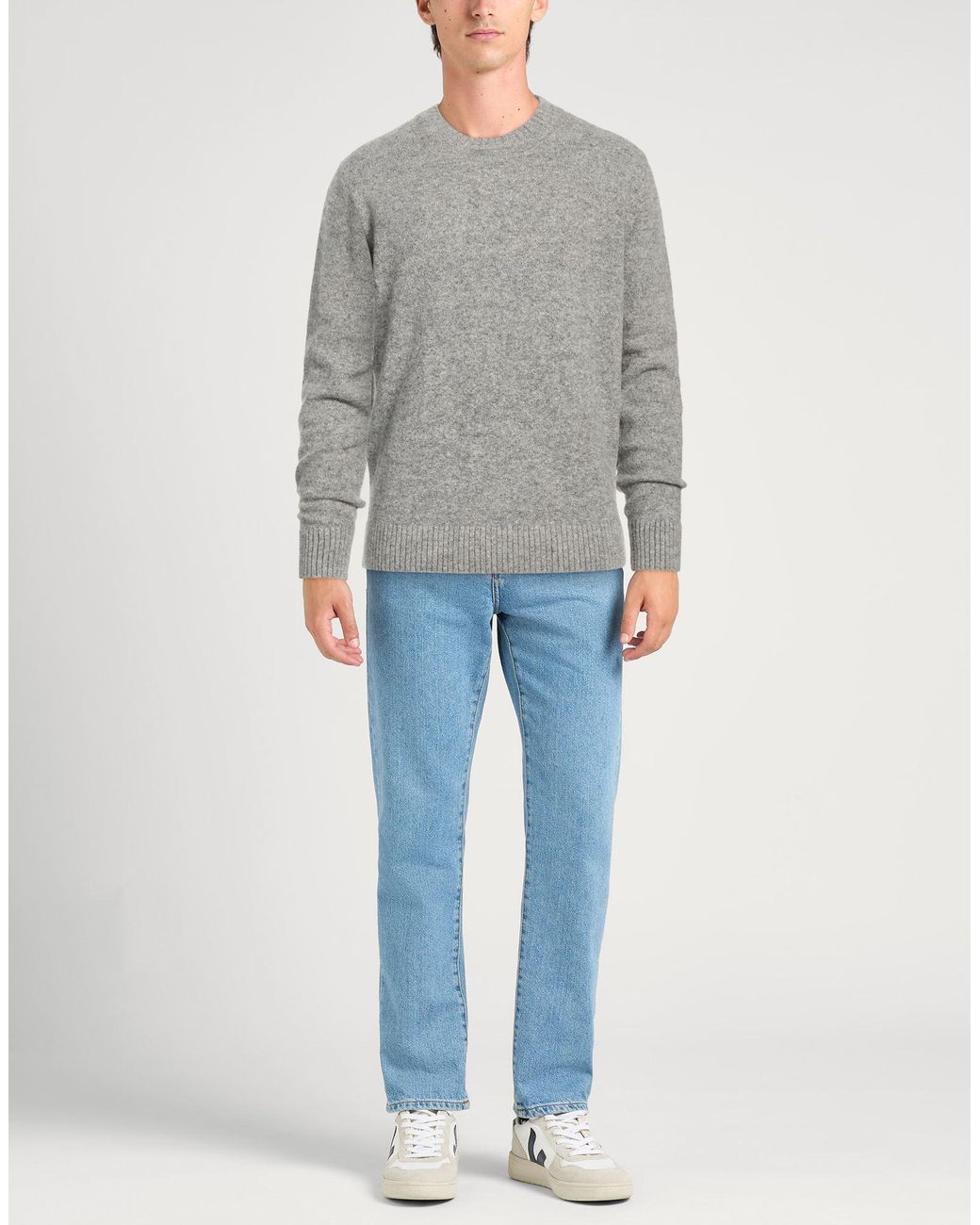 Kangra Gray Sweater Cotton, Polyamide, Alpaca Wool, Wool, Elastane for men