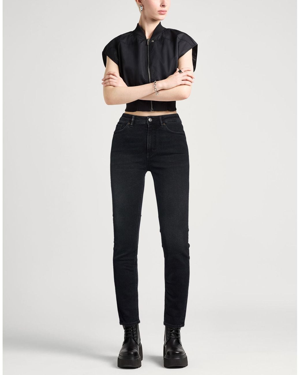 Acne Blue Jeans Cotton, Polyester, Elastane