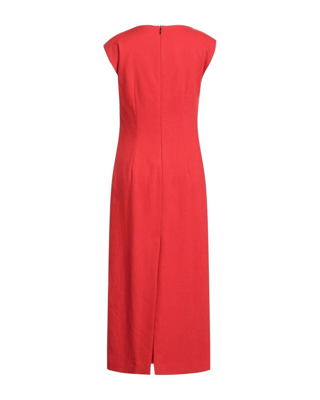 MSGM Red Midi-Kleid
