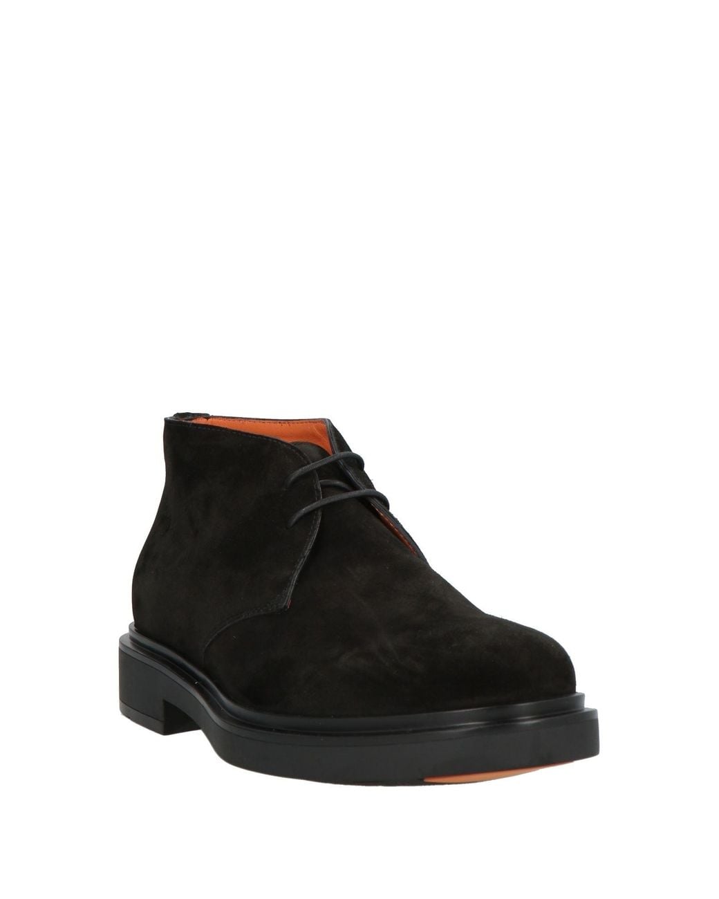 Santoni Black Ankle Boots for men