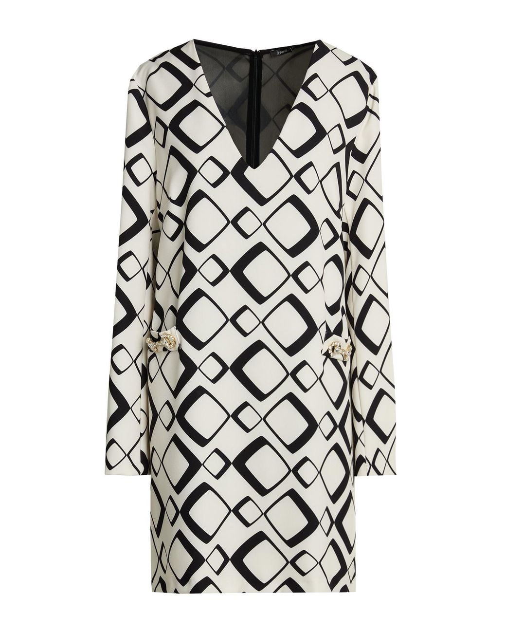 Hanita White Cream Mini Dress Polyester