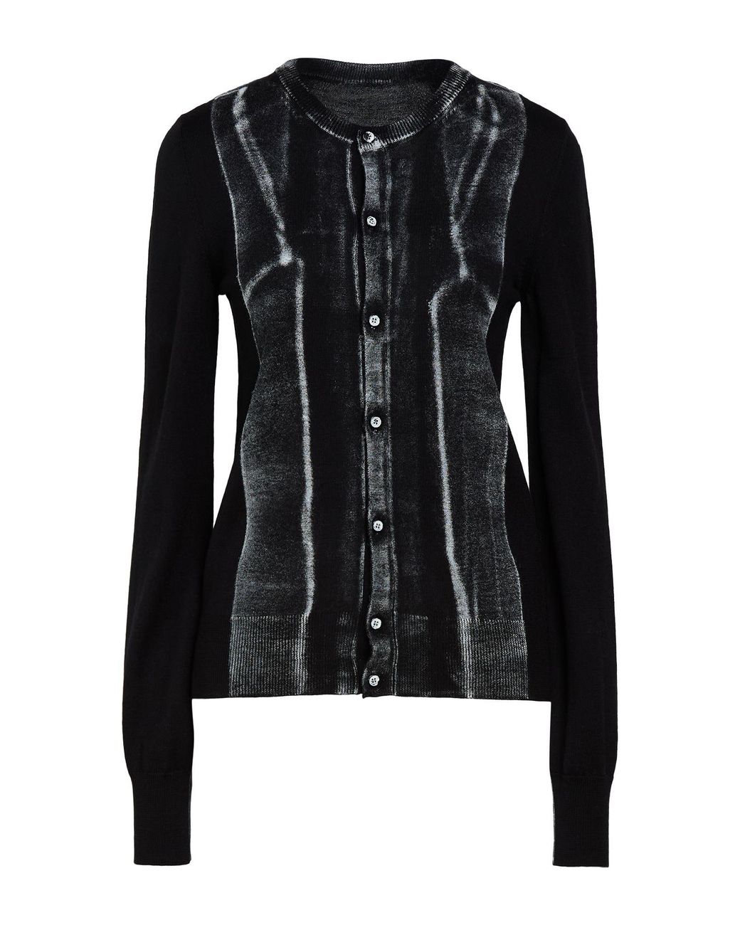 MM6 by Maison Margiela Black Cardigan Acrylic, Virgin Wool