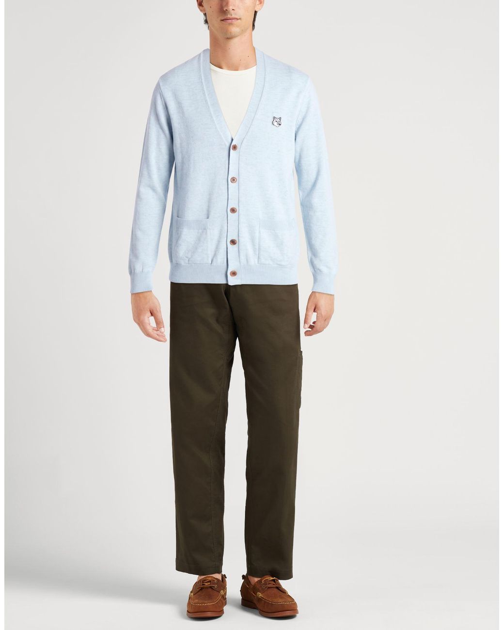 Maison Kitsuné Blue Cardigan for men