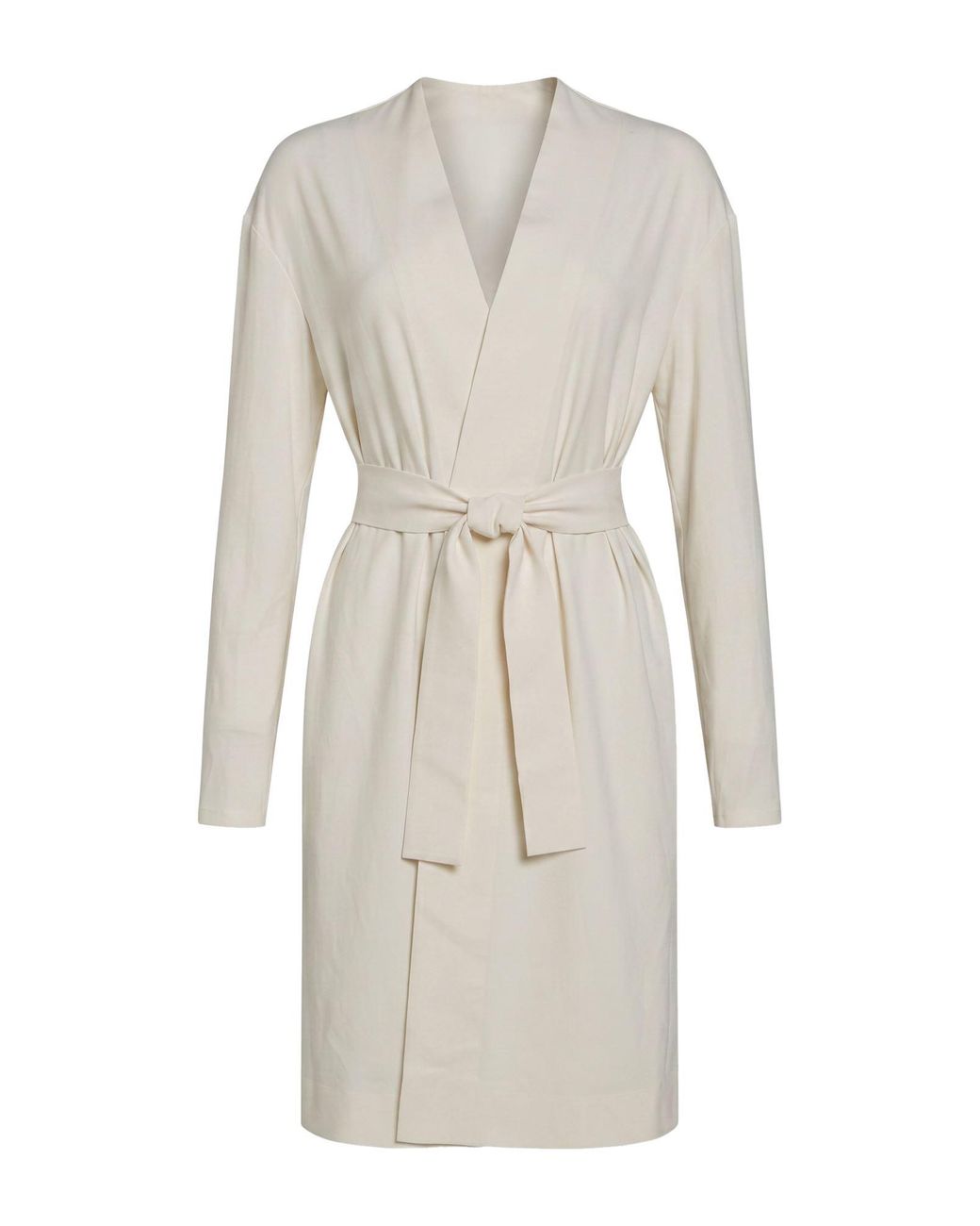 Max Mara White Overcoat & Trench Coat Polyester, Elastane
