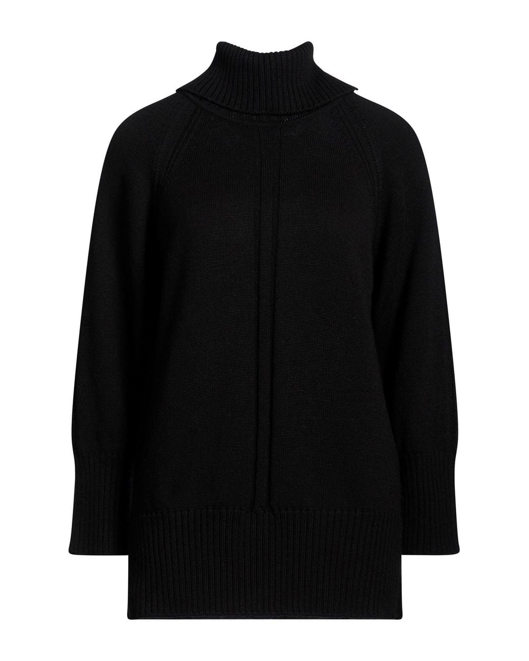 Alpha Studio Black Turtleneck Wool