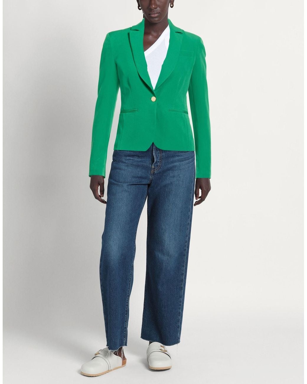 Liu Jo Green Blazer Polyester, Elastane
