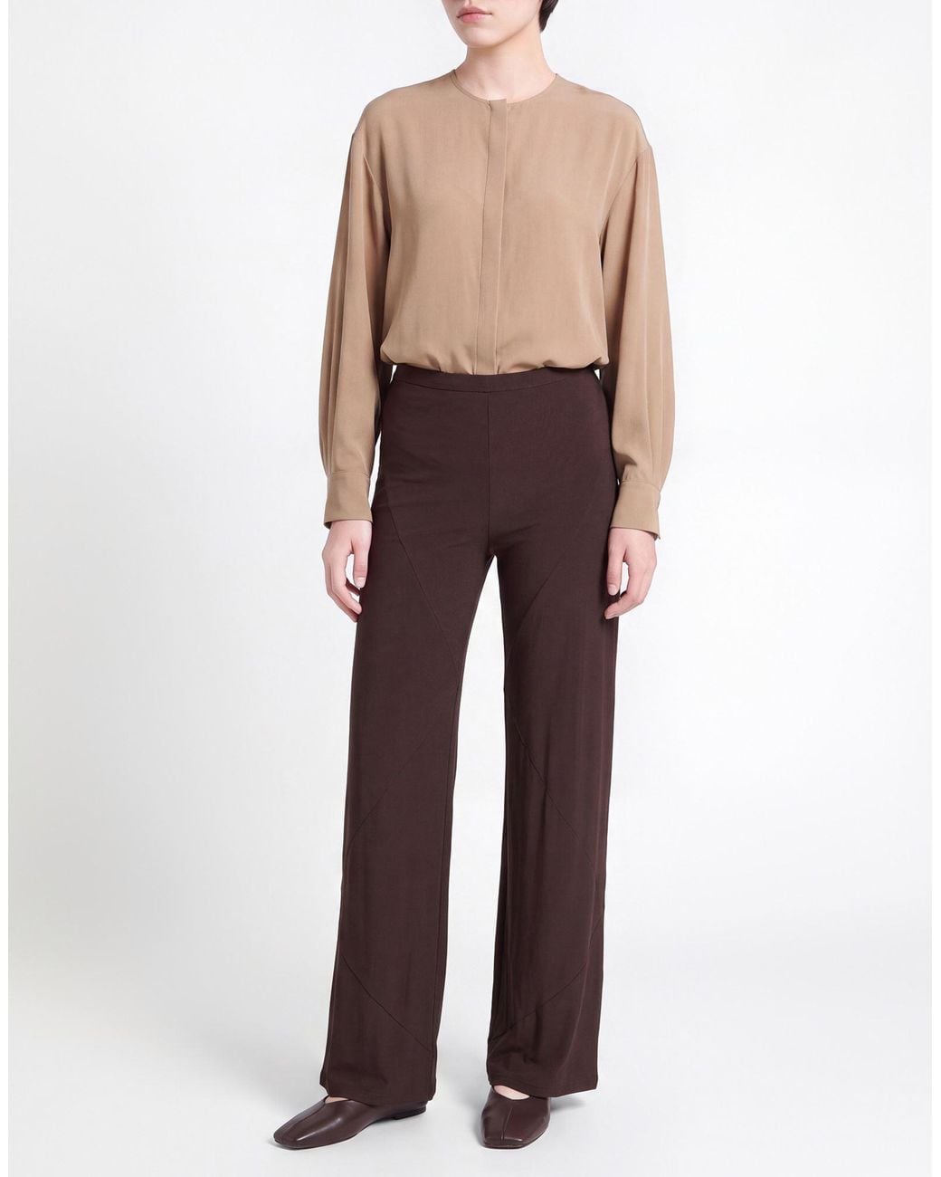 Rick Owens Brown Pants Viscose, Polyamide, Elastane
