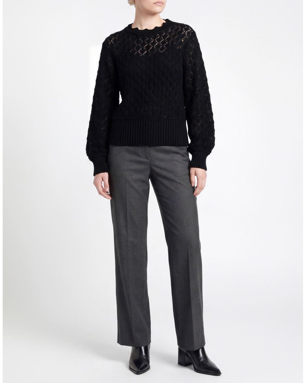 Blumarine Black Sweater Polyamide, Mohair Wool, Wool