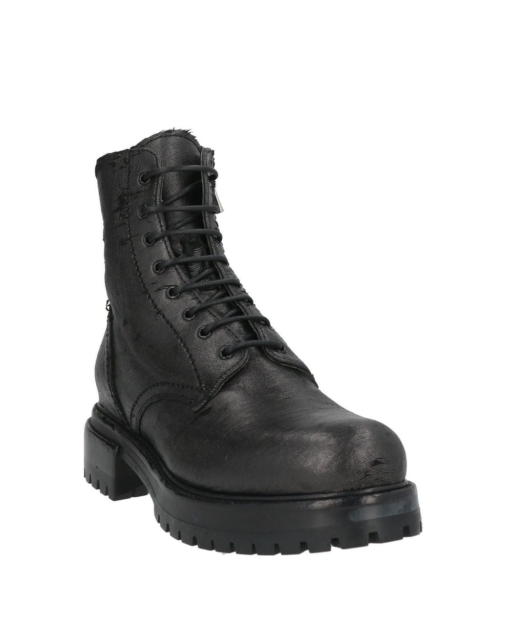 Officine Creative Black Ankle Boots Leather
