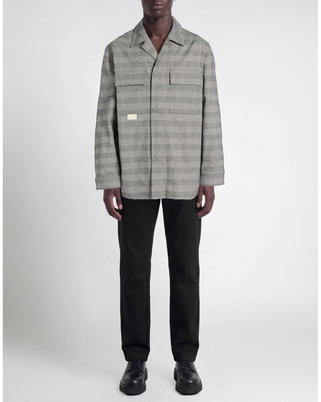 Department 5 Gray Jacket Polyester, Virgin Wool, Elastane for men