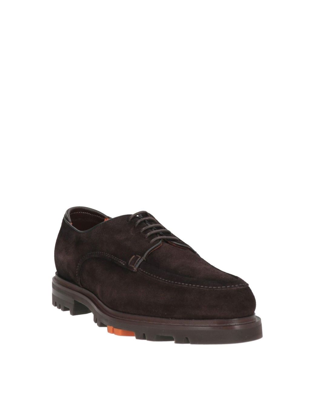 Santoni Brown Dark Lace-Up Shoes Leather for men