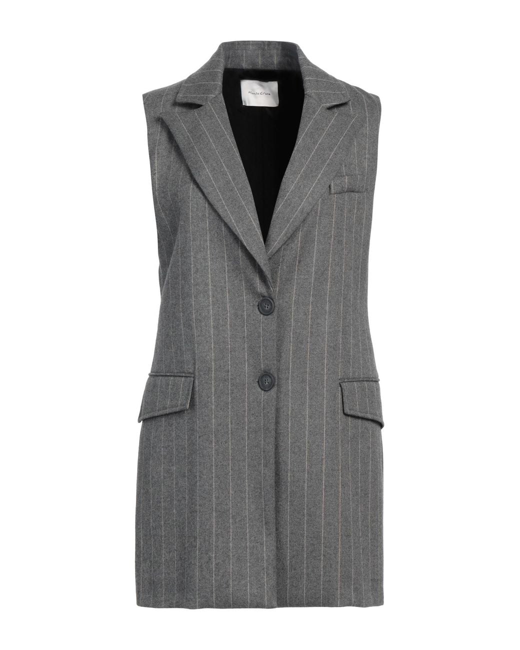 Manila Grace Gray Blazer Polyester, Viscose, Elastane