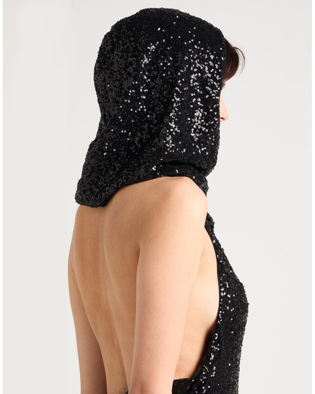 Pinko Black Maxi Dress Nylon, Elastane