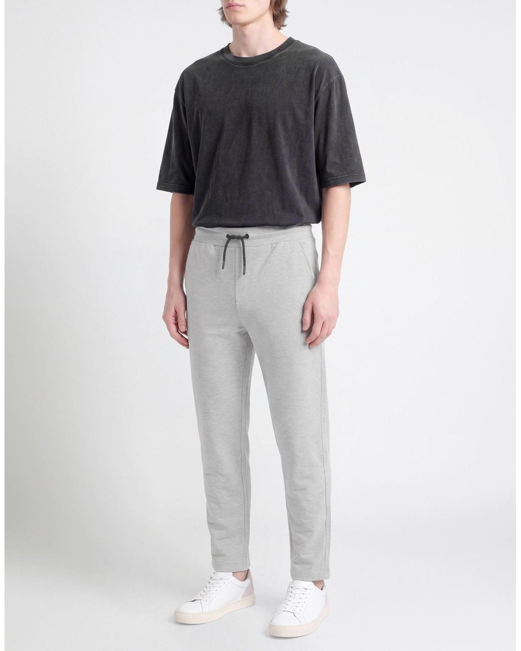 Kiton Gray Pants Viscose, Elastane for men