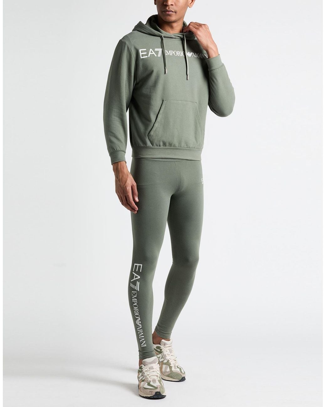 EA7 Green Tracksuit Cotton, Elastane